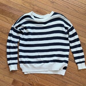 Emerson Fry Navy and White Striped Sweater